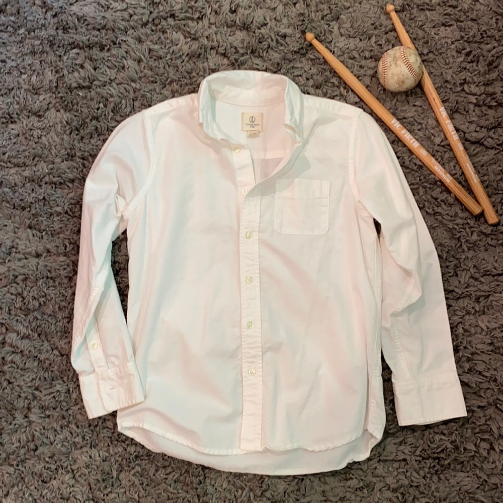 Classic white button down.